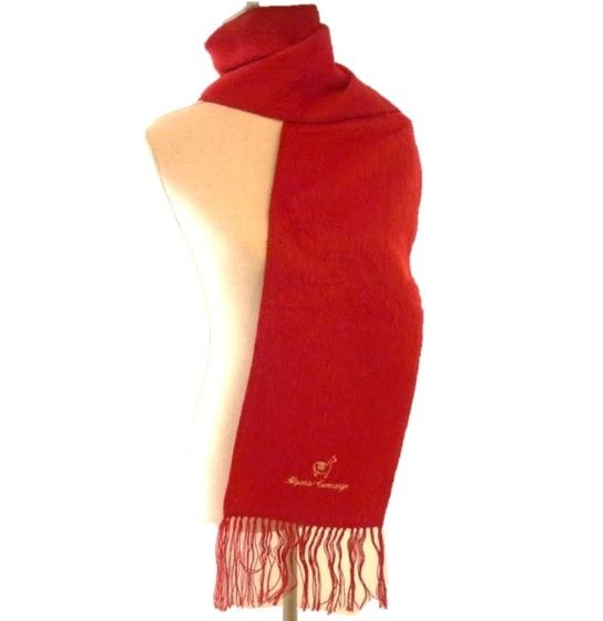 Rode alpacawol sjaal 0