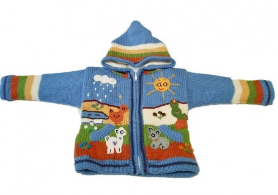 Turquoise kinder hoodie