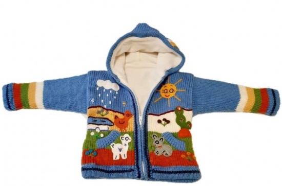 Turquoise kinder sweater