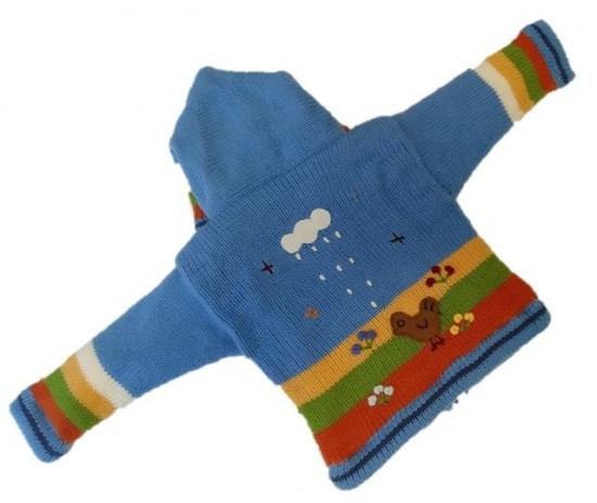 Turquoise kinderjassen