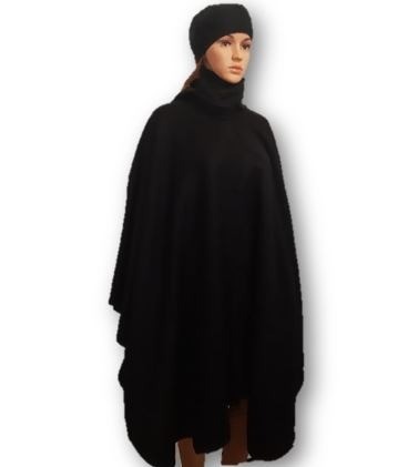Zwarte alpaca cape 0