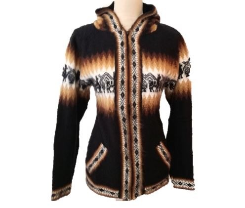 Alpaca zwarte hoodie dames