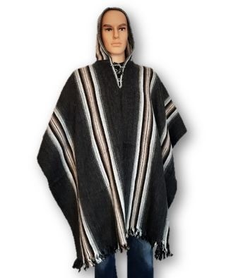 Zwarte poncho