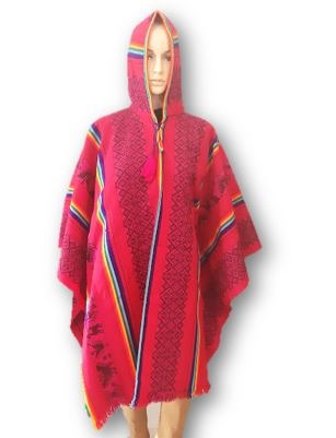Implementeren waarheid Onbelangrijk Dames poncho met capuchon - Poncho hoodie - Koop online Peruaanse Alpacawol  kleding < Gratis verzending>