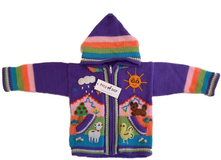 Achtervolging dun geboren Lavandel sweater - Wollen vest - Koop online Peruaanse Alpacawol kleding <  Gratis verzending>