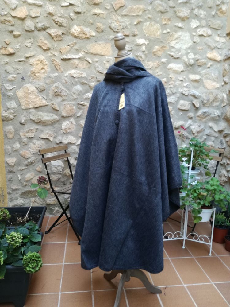 dames alpaca cape grijze