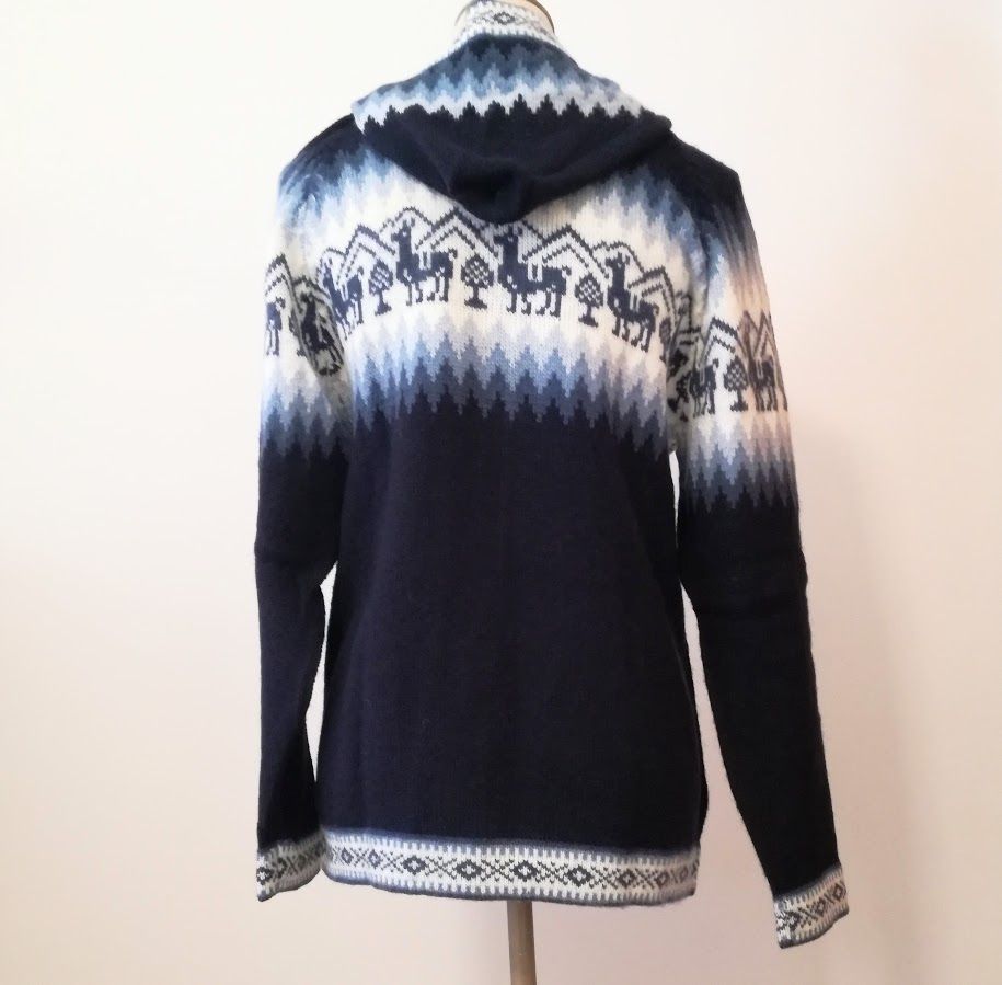 Blauwe alpaca dames vesten