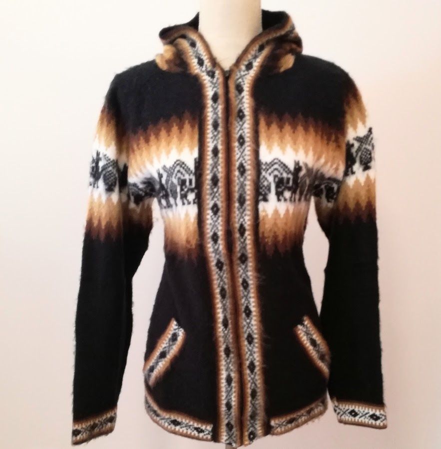 zwarte dames alpaca wol vesten