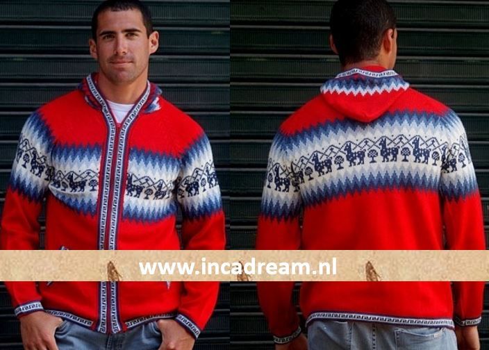 Rode alpaca vest