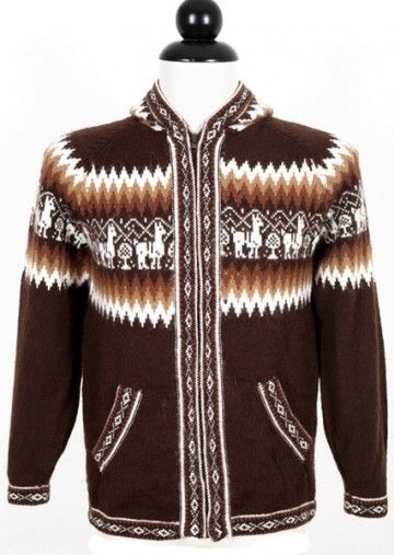 Bruine alpaca vesten