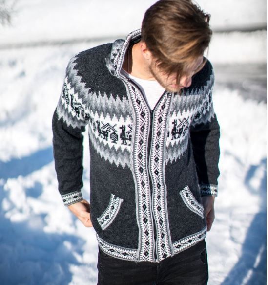 Grijze alpaca sweater