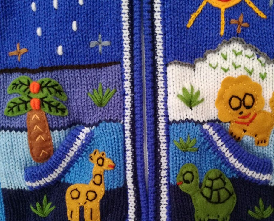 Azuurblauwe sweater