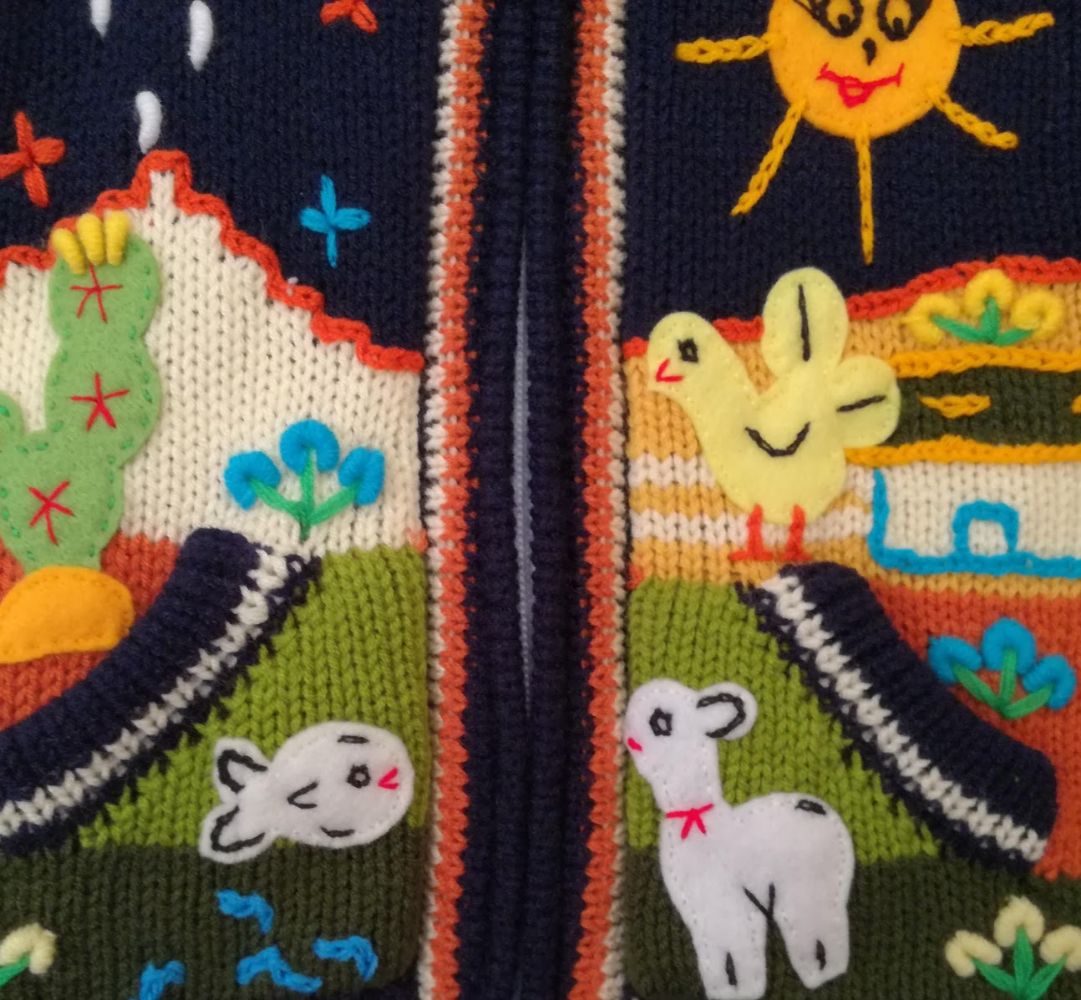 Donkerblauwe vest maat 80