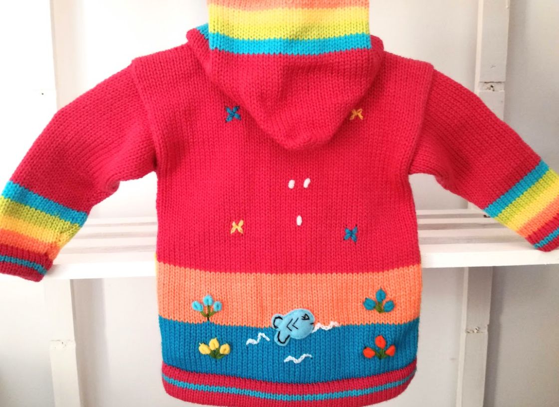 hardroze kindertruien maat 