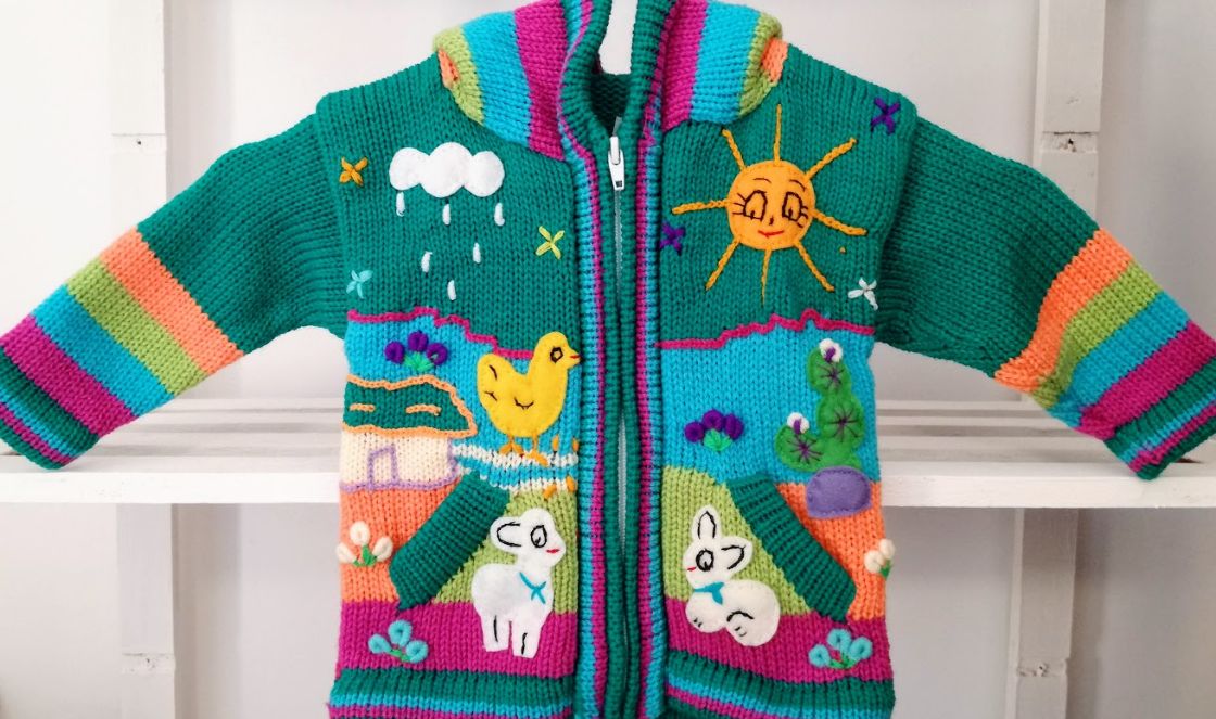 Zeegroene sweater