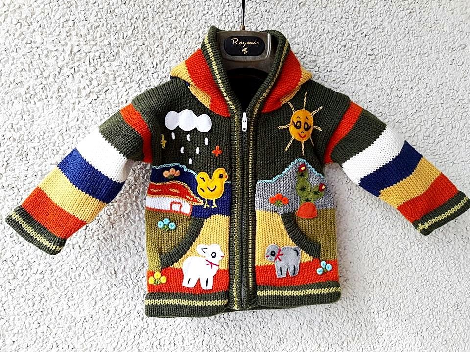 legergroen kinder vest met patches